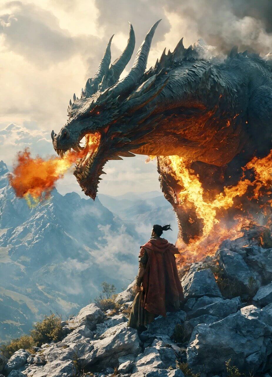 Dragon & Man by Openhand